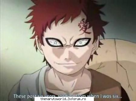 gaara the sand lool..asta roscatul rece care iubeste doar nimeni zambet negru are Lady 5th Hokage Sama