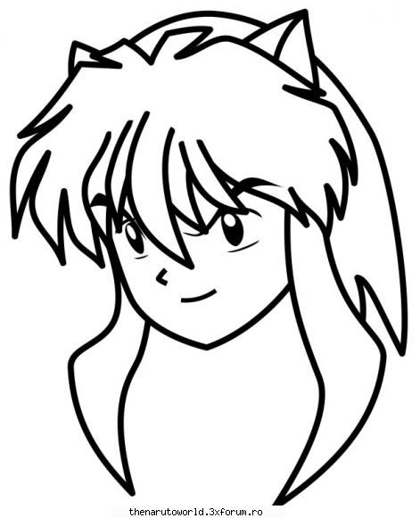 Inuyasha - asta de print-at si colorat - Inuyasha