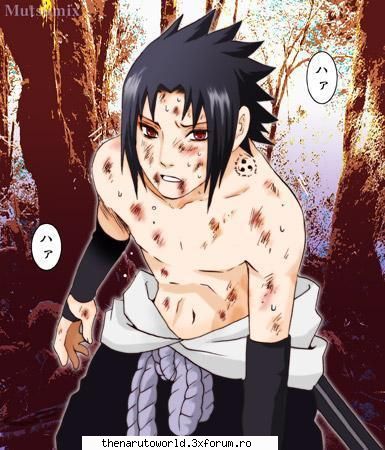 Sasuke Uchiha - shippuuden, lupta cu deidara - NARUTO